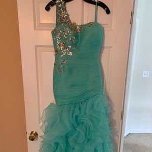 Mint prom dress (custom made)